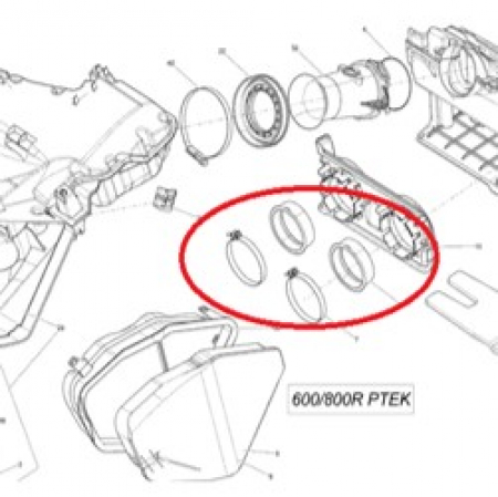 SNO-X ILMANOTTOLAIPPA SKI-DOO 600/800 PTEK 87-07187