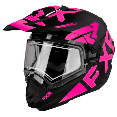 FXR Torque X Team Kelkkakypärä lämmitettävällä visiirillä, musta-pinkki 220622-1095