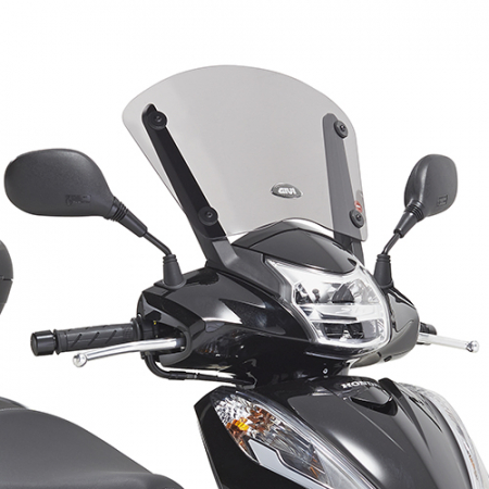 GIVI SPECIFIC SMOKED LOW SCREEN TO BE FIXED WITH ORIGINAL HONDA FITTING KIT. 27 323-D1143S