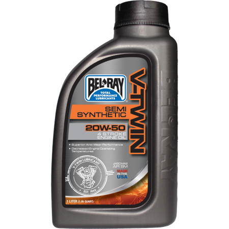 BEL-RAY V-TWIN 20W-50 SEMI-SYNTHETIC ENGINE OIL 1L 55-901-001