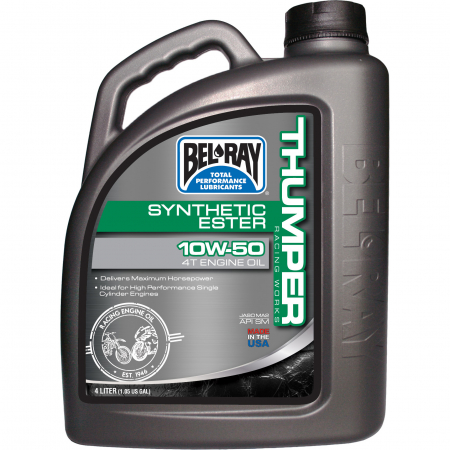 BEL-RAY THUMPER® RACING WORKS SYNTHETIC ESTER 4T 10W-50 4L 55-925-004