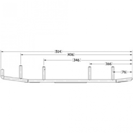 SNO-X RIPPER FOUR OHJAUSRAUTA PARI 4&quot; KOVAMETALLI 881-4642