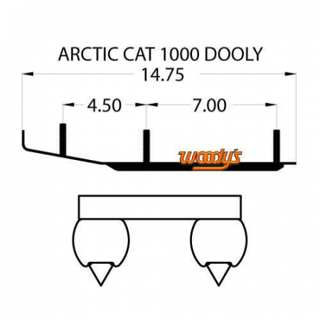 &quot;WOODYS DOOLY ARCTIC CAT TRAIL OHJAUSRAUTA 6&quot;&quot; 1KPL/PAKKAUS&quot; 883-DA6-1000