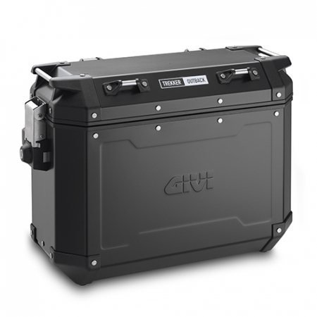 GIVI TREKKER OUTBACK RESTYLED BLACKLINE 37LTR ALUMIININEN LAUKKU VASEN PUOLI 321-OBKN37BL