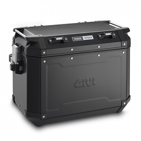 GIVI TREKKER OUTBACK RESTYLED BLACKLINE 48LTR ALUMIININEN LAUKKU VASEN PUOLI 321-OBKN48BL