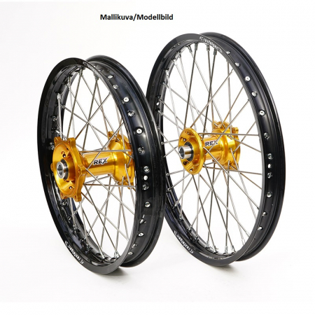 REX WHEELS 19-2,15 RMZ450 05-.. MUSTA VANNE/KULTA NAPA 25MM 540-2311032