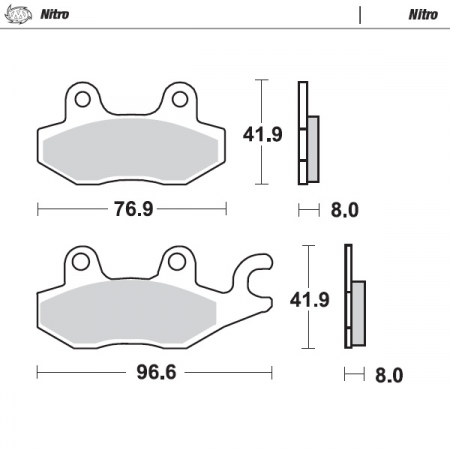 MOTO-MASTER JARRUPALAT ARCTIC CAT: DVX50/90, KAWASAKI: KLF300/400, KVF650, KRF75 235-092621
