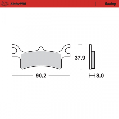 MOTO-MASTER JARRUPALAT POLARIS: PREDATOR 500 TAAKSE 235-095611