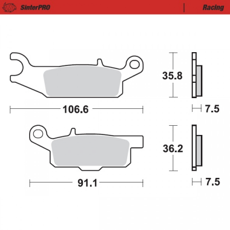 MOTO-MASTER JARRUPALAT YAMAHA: YFM 700 GRIZZLY  ETEEN-OIKEA 235-095911