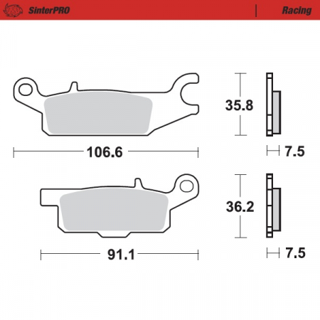 MOTO-MASTER JARRUPALAT YAMAHA: YFM 700 GRIZZLY  ETEEN-VASEN 235-096011