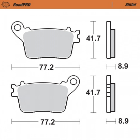 MOTO-MASTER JARRUPALAT ROADPRO SINTER TAAKSE 235-406702