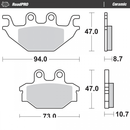 MOTO-MASTER JARRUPALAT ROADPRO CERAMIC 235-409004