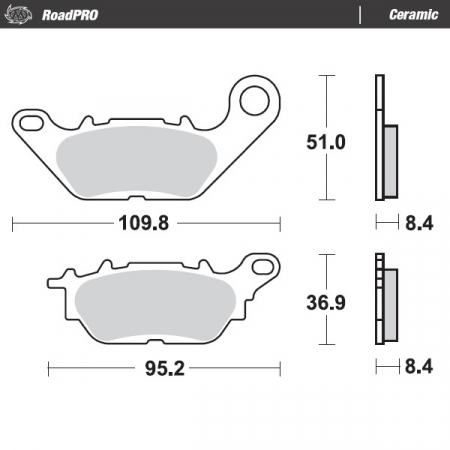 MOTO-MASTER JARRUPALAT ROADPRO CERAMIC 235-413004