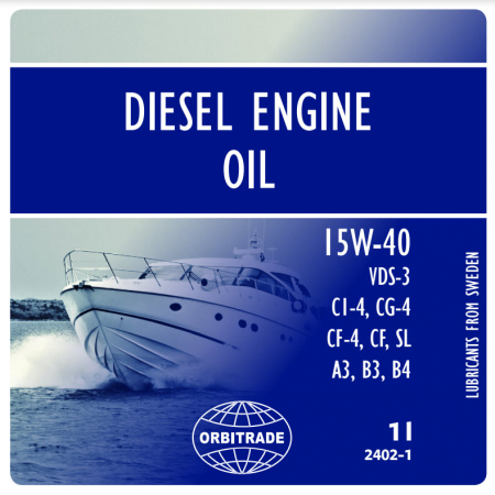 ORBITRADE DIESEL ENGINE OIL 15W40 210L 117-6-2402-208