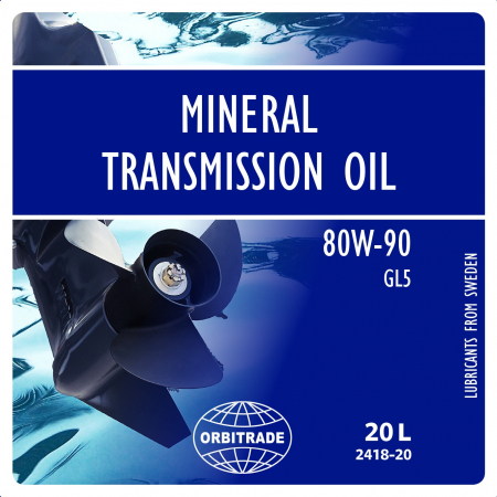 ORBITRADE GEAR OIL MINERAL 80W-90 20L BAG IN BOX 117-6-2418-20