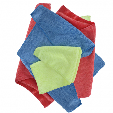 OXFORD MICROFIBRE TOWELS PACK OF 6 BLUE/YELLOW/RED 362-OX253