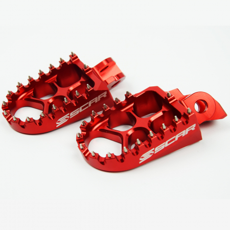 SCAR EVOLUTION FOOTPEGS - RM85 ALL RED COLOR 430-S4510R