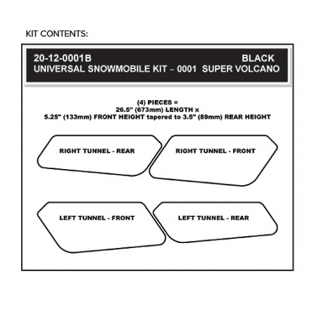 STOMPGRIP SNOWMOBILE TUNNEL GRIP - SUPER VOLCANO : BLACK 296-2012-0001B