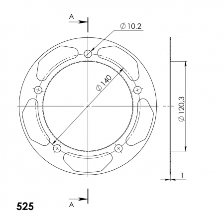 SUPERSPROX EDGE 1792::42 HOPEA ALUMIINILEVY 272-1792-ACD-42-8