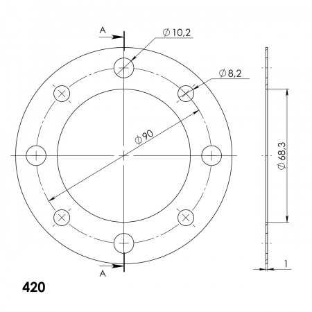 SUPERSPROX EDGE 214::37 PUNAINEN ALUMIINILEVY 272-214-ACD-37-2