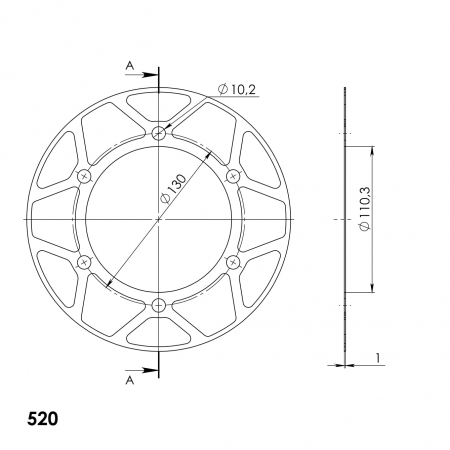 SUPERSPROX EDGE 486::47 VIHREÄ ALUMIINILEVY 272-486-ACD-47-3