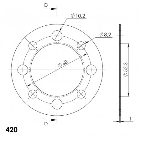 SUPERSPROX EDGE 801::30 VIHREÄ ALUMIINILEVY 272-801-ACD-30-3