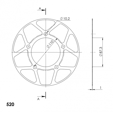 SUPERSPROX EDGE 823::46 SININEN ALUMIINILEVY 272-823-ACD-46-4