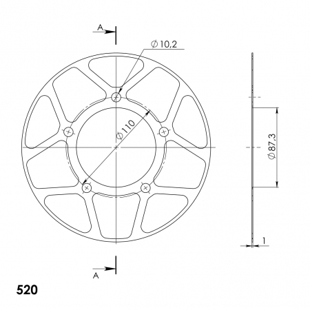 SUPERSPROX EDGE 823::47 PUNAINEN ALUMIINILEVY 272-823-ACD-47-2