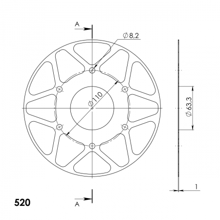 SUPERSPROX EDGE 905::45 ORANSSI ALUMIINILEVY 272-905-ACD-45-6