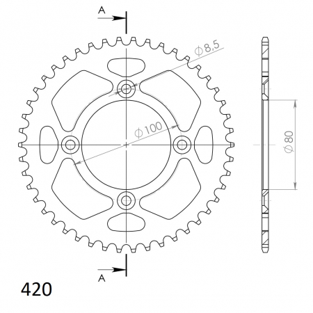 SUPERSPROX ALUMIINI TAKARATAS RAL-1214::46 MUSTA 27-3-1214-46-0