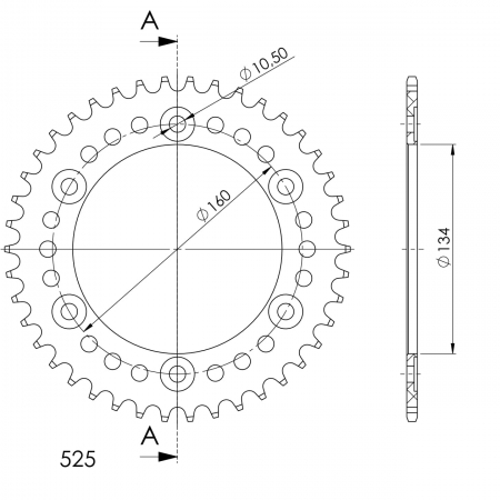 SUPERSPROX ALUMIINI TAKARATAS RAL-1307::41 MUSTA 27-3-1307-41-0