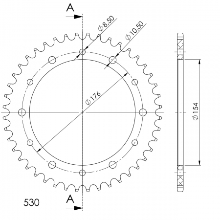 SUPERSPROX ALUMIINI TAKARATAS RAL-1340::43 PUNAINEN 27-3-1340-43-2