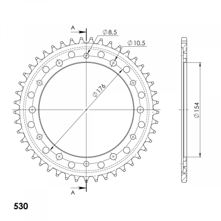 SUPERSPROX ALUMIINI TAKARATAS RAL-1340::45 MUSTA 27-3-1340-45-0