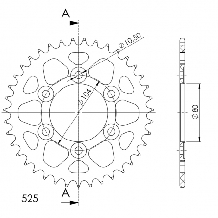 SUPERSPROX ALUMIINI TAKARATAS RAL-1489::39 PUNAINEN 27-3-1489-39-2