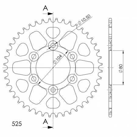 SUPERSPROX ALUMIINI TAKARATAS RAL-1489::44 MUSTA 27-3-1489-44-0