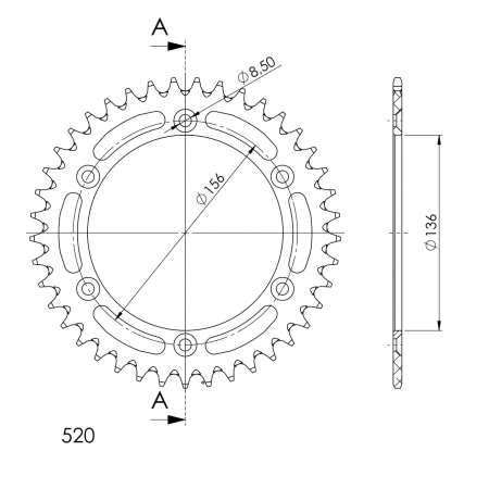 SUPERSPROX ALUMIINI TAKARATAS RAL-1512::41 PUNAINEN 27-3-1512-41-2