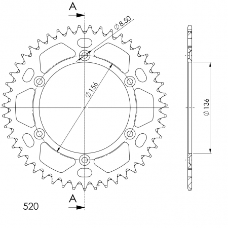 SUPERSPROX ALU TAKARATAS HUSQV. PUNAINEN 47 27-3-1512-47-2