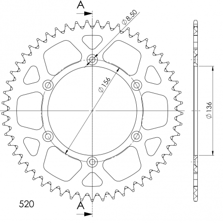 SUPERSPROX ALUMIINI TAKARATAS RAL-1512::53 PUNAINEN 27-3-1512-53-2