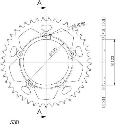 SUPERSPROX ALUMIINI TAKARATAS RAL-1800::42 KULTA 27-3-1800-42-9