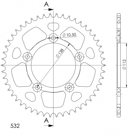 SUPERSPROX ALUMIINI TAKARATAS RAL-1873::48 MUSTA 27-3-1873-48-0