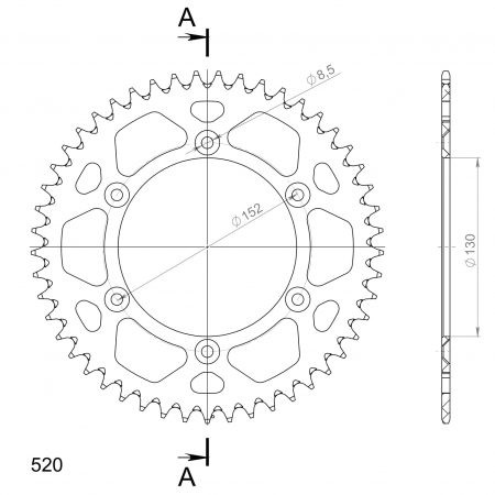 SUPERSPROX ALUMIINI TAKARATAS RAL-244::49 MUSTA 27-3-244-49-0