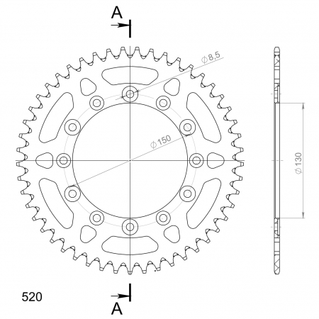 SUPERSPROX ALUMIINI TAKARATAS RAL-245/2::49 KULTA 27-3-245-2-49-9