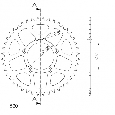 SUPERSPROX ALUMIINI TAKARATAS RAL-2698::43 MUSTA 27-3-2698-43-0