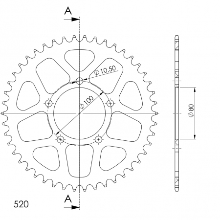 SUPERSPROX ALUMIINI TAKARATAS RAL-2698::46 MUSTA 27-3-2698-46-0