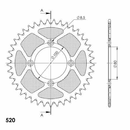 SUPERSPROX ALUMIINI TAKARATAS RAL-2802/2::41 MUSTA 27-3-2802-2-41-0