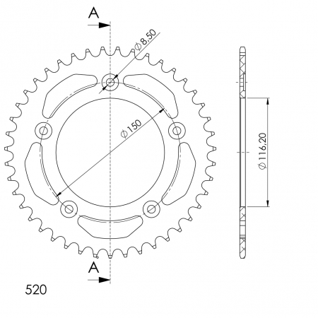 SUPERSPROX ALUMIINI TAKARATAS RAL-28::43 MUSTA 27-3-28-43-0