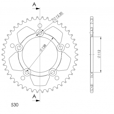 SUPERSPROX ALUMIINI TAKARATAS RAL-302::46 MUSTA 27-3-302-46-0