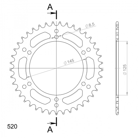 SUPERSPROX ALUMIINI TAKARATAS RAL-405::41 PUNAINEN 27-3-405-41-2