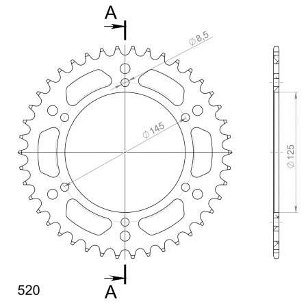 SUPERSPROX ALUMIINI TAKARATAS RAL-405::42 PUNAINEN 27-3-405-42-2