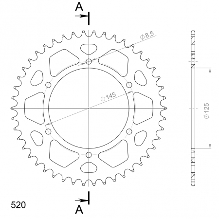 SUPERSPROX ALUMIINI TAKARATAS RAL-405::46 PUNAINEN 27-3-405-46-2